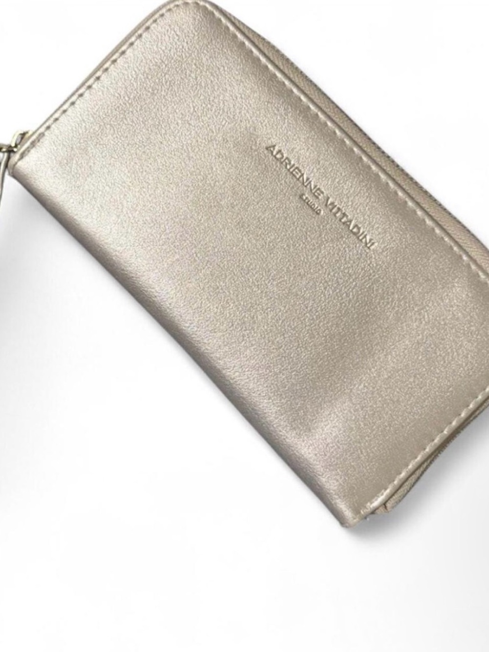 Adrienne Vittadini Metallic Wristlet Wallet - Champagne Taupe